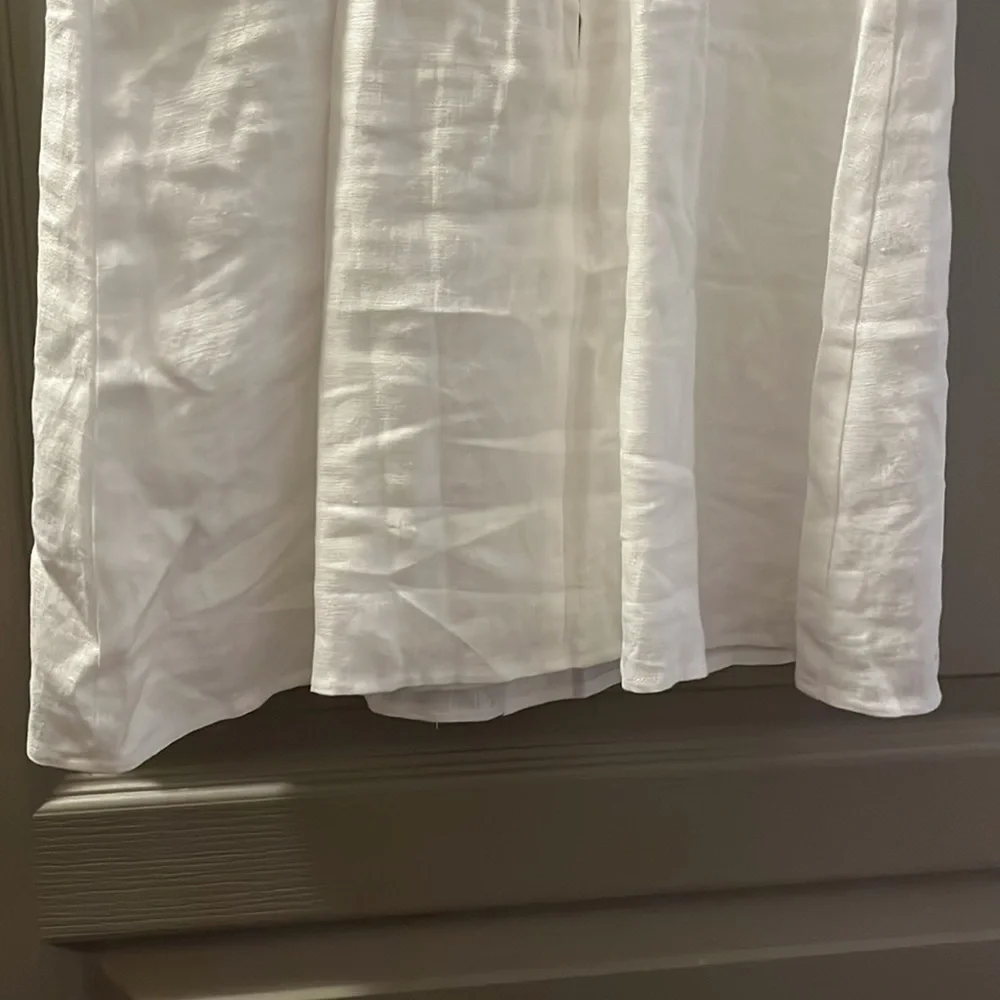 Reformation huckleberry white linen summer dress NWT size 8 - Picture 12 of 15